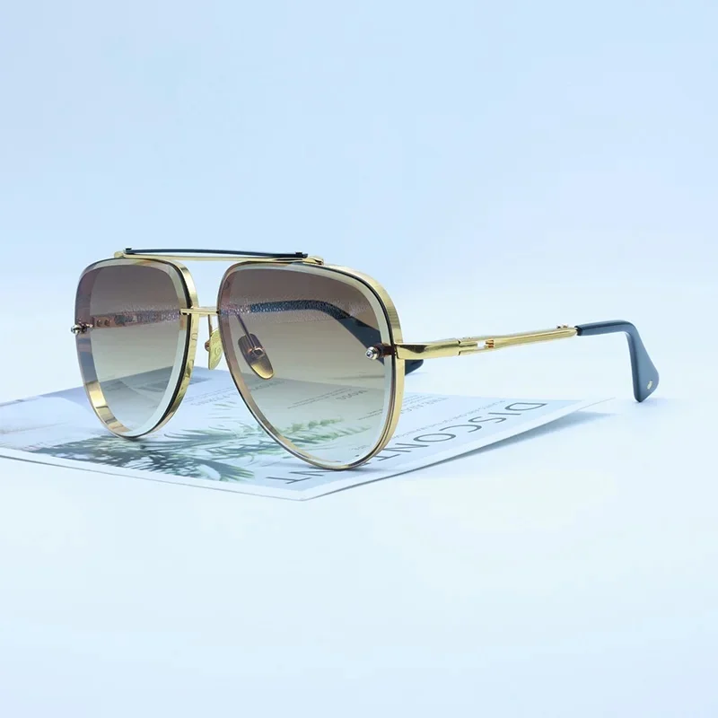 Mach Eight zonnebril dames heren pilot dubbele brug luxe designer legering mode outdoor brillen tinten voor reizen - afbeelding 2