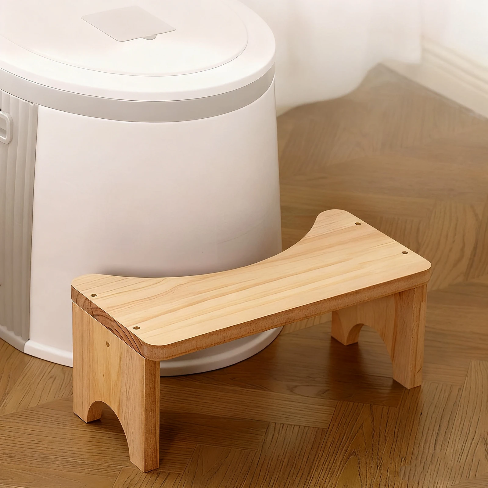 Solid Wood Toilet Stool Multifunctional Footstool For Pregnant Women And The Elderly Bathroom Step Stool Toilet Potty Stool image 2