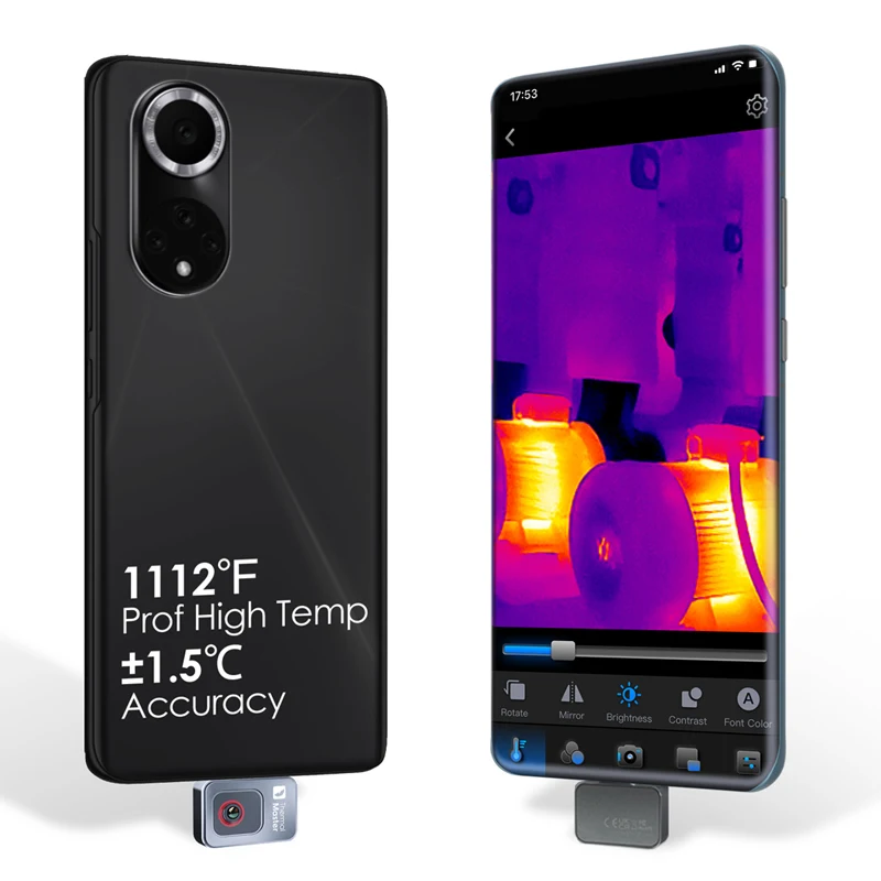 P2/P2Pro Thermal Imaging Camera Heat Detection 512 × 384 for phone 1112℉ Infrared Thermal Imager