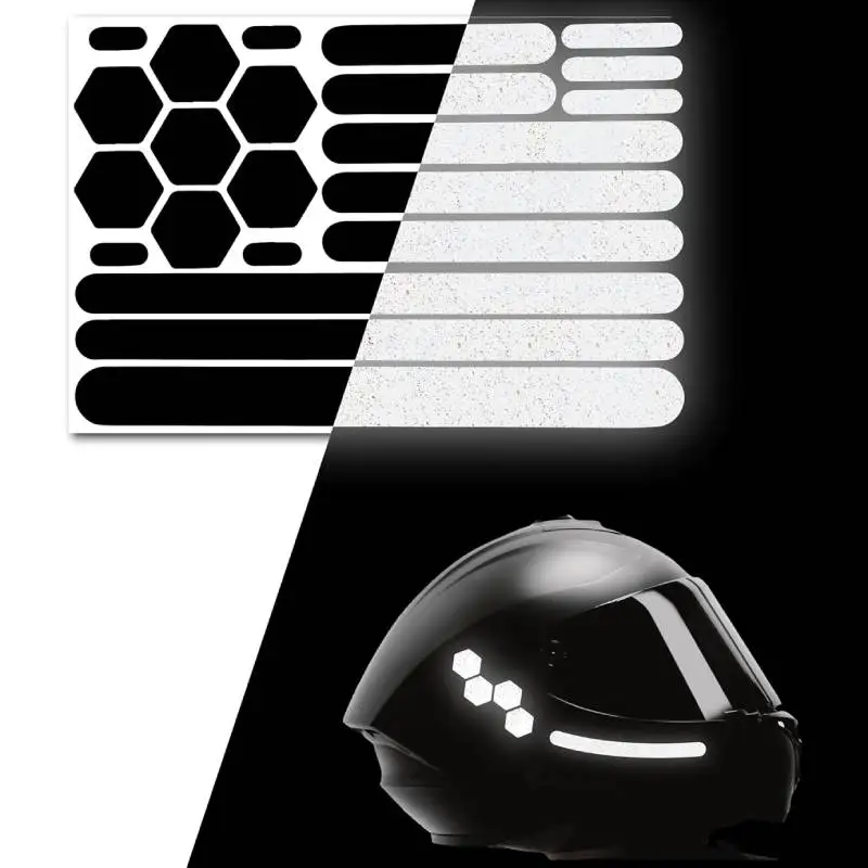 

Светоотражающие наклейки в стиле ретро для мотоциклов, шлемов, велосипедов, скутеров, колясок, светоотражающая лента для шлема, светоотражающие черные наклейки