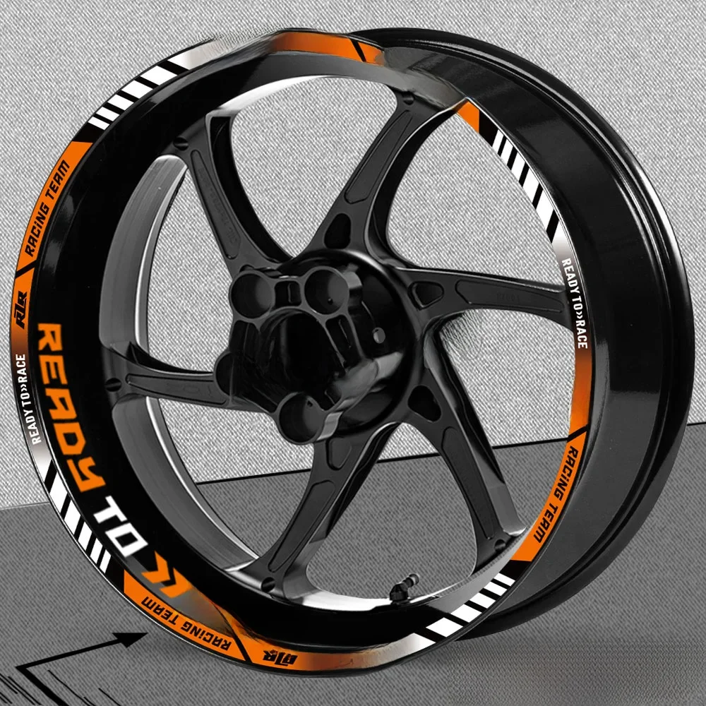 Odblaskowa naklejka na koło motocykla piasta felgi naklejka w paski gotowa do wyścigu taśma akcesoria wodoodporne dla KTM Duke 390/690/890/1290 — 2
