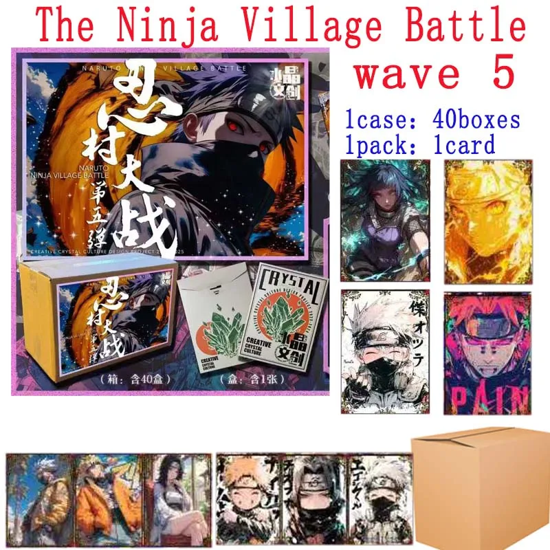

Коллекционные карты Наруто Booster Box Wave5 The Ninja Village Battler Male God Детские игрушки Игральные карты Настольные игры