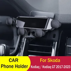 Soporte de teléfono de gravedad para coche, accesorios de montaje para Skoda Kodiaq/Kodiaq GT 2023, 2022, 2021, 2020, 2019, 2018, 2017