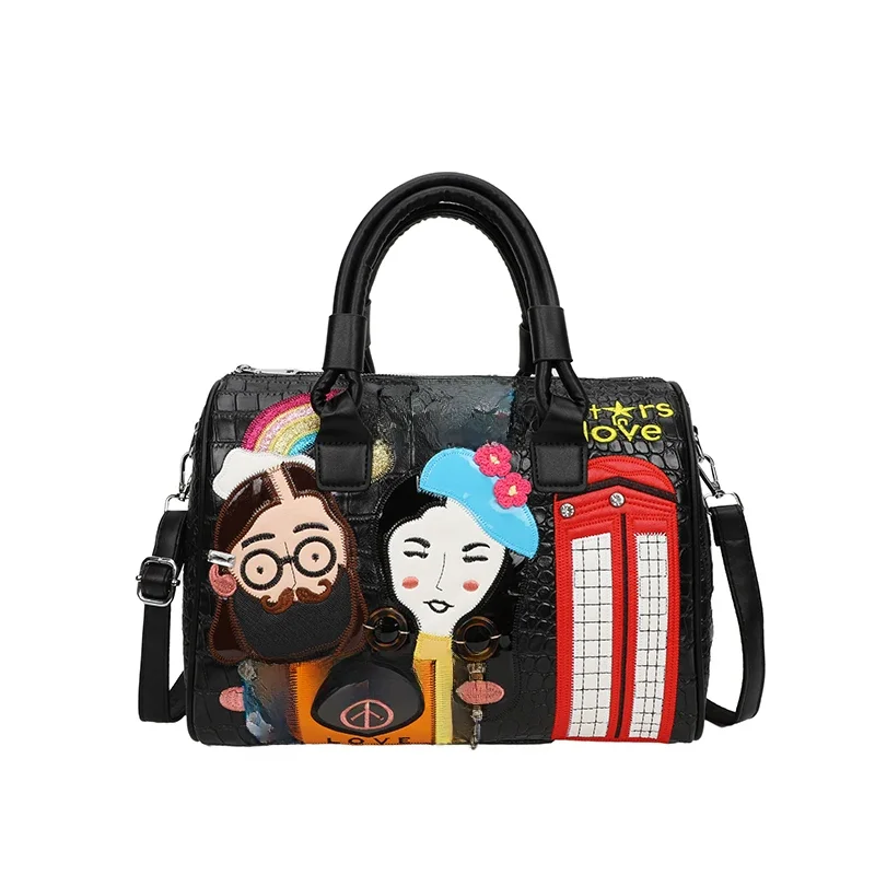 Wysokiej jakości damskie torebki ze skóry PU modne damskie torebki w stylu bostońskim na ramię dla kobiet na co dzień kobiece torba Messenger Crossbody nowość — zdjęcie 2