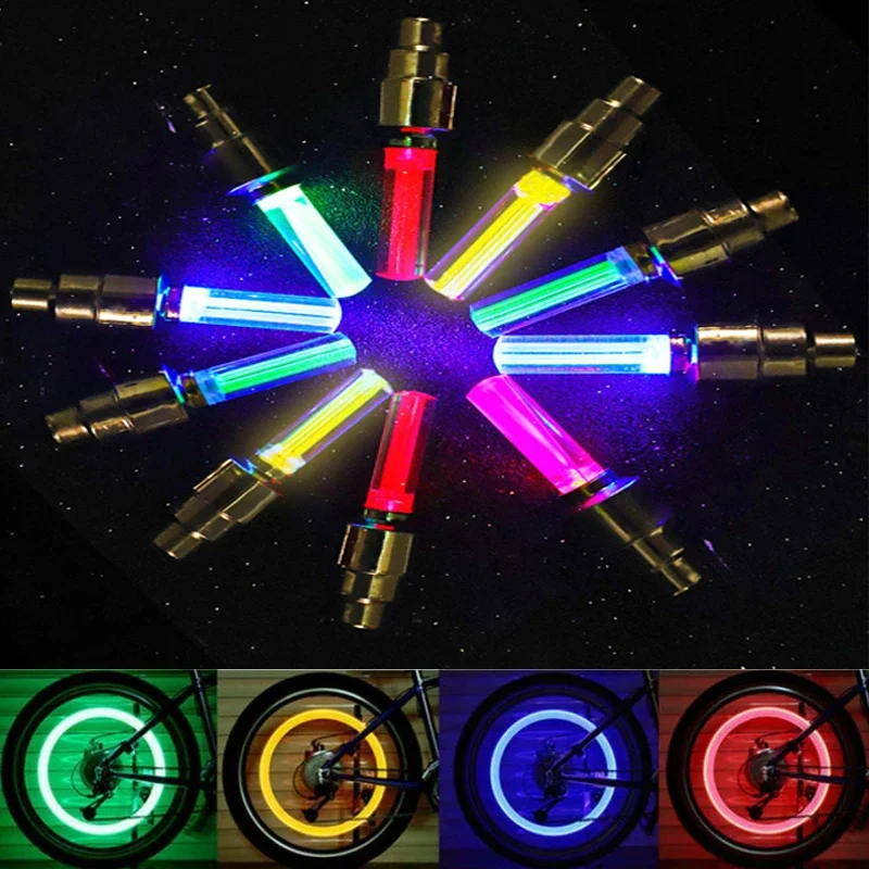 AliExpress 2/4Pcs Car Motorcycle Bicycle Tire Valve Caps Light LED Neon Flash Lamp Waterproof Tyre Universal