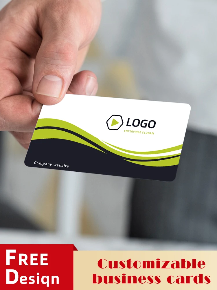 500pcs free delivery, free design, customized 300gms logo printing business card, double-sided and full color printing, round