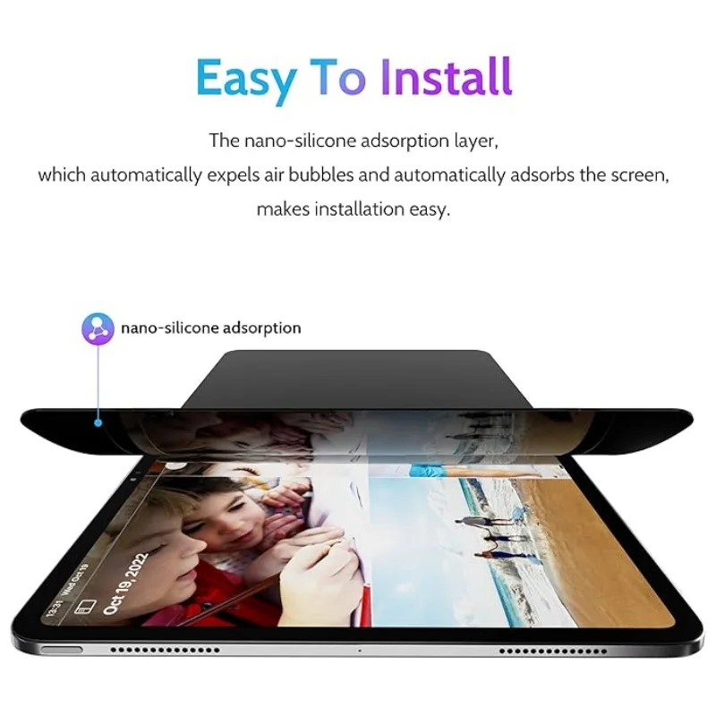 واقي شاشة مضاد للزقزقة لجهاز iPad ، واقي شاشة خصوصية ، Pro 11 ، 13 ، Pro ، Air 5 ، 4 ، 3 ، 7 ، 8 ، 9 ، 50 ، Mini 6 ، الجيل العاشر
