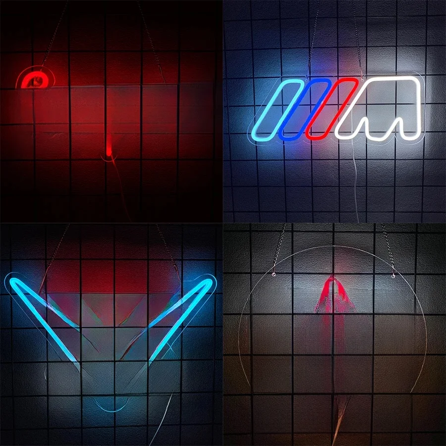 Enseignes au néon LED de la série Service de voiture de garage, utilisés dans les ateliers de réparation automobile, accessoires de garage, bar, décor artistique de grotte d'homme, alimenté par USB.