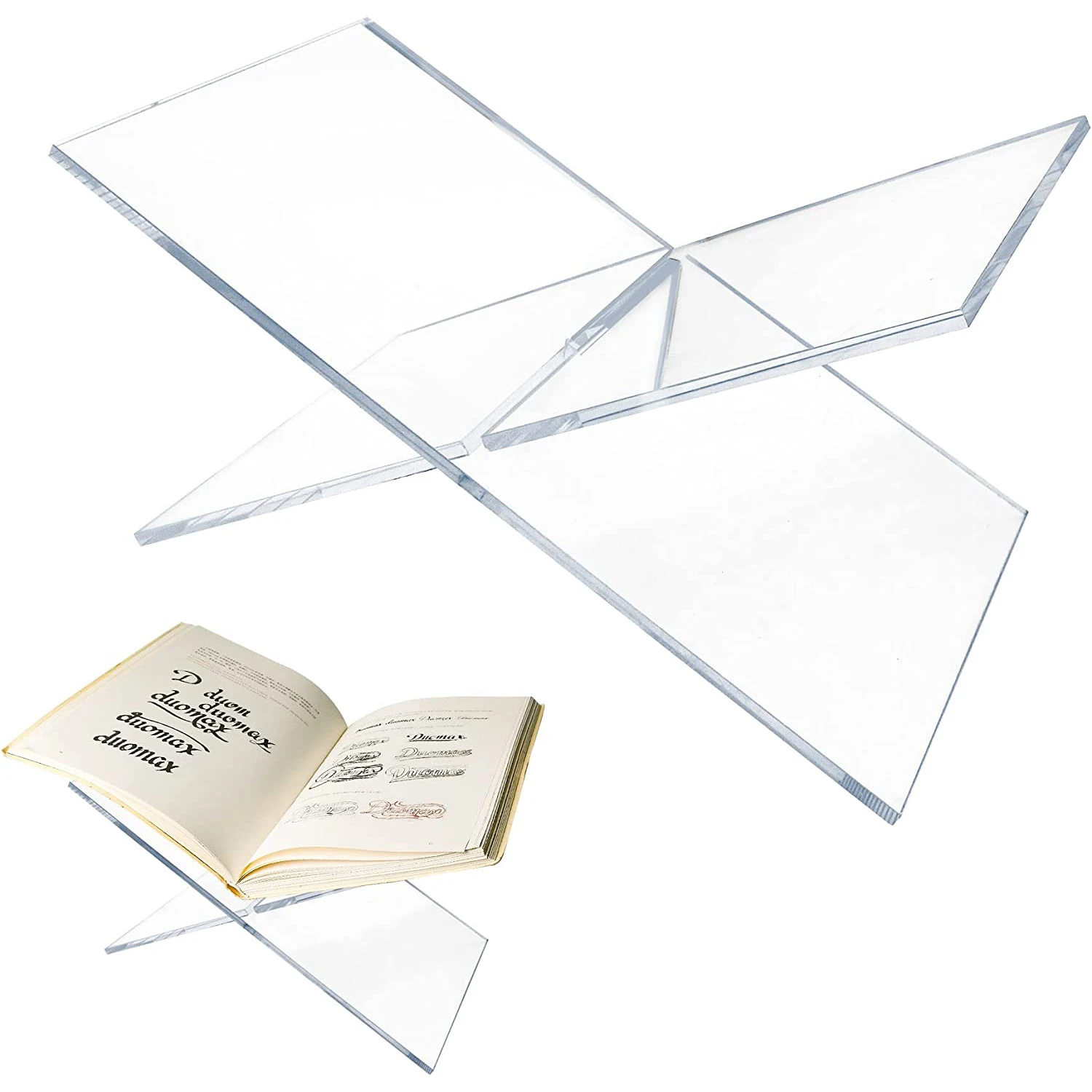 Acrylic Book Stand, Acrylic Book Holder, Clear Reading Stand for Open Books,Magazines,Textbooks,Recipe Holder Picture Display