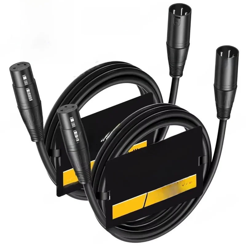 Kable XLR 1-10M Męskie na Żeńskie 3-Pinowe Zbalansowane Kable XLR Interfejs Audio do Nagrywania na Scenę i w Studiu dla Mikrofonów Shure SM7B SC3 AM8 K688 — zdjęcie 2