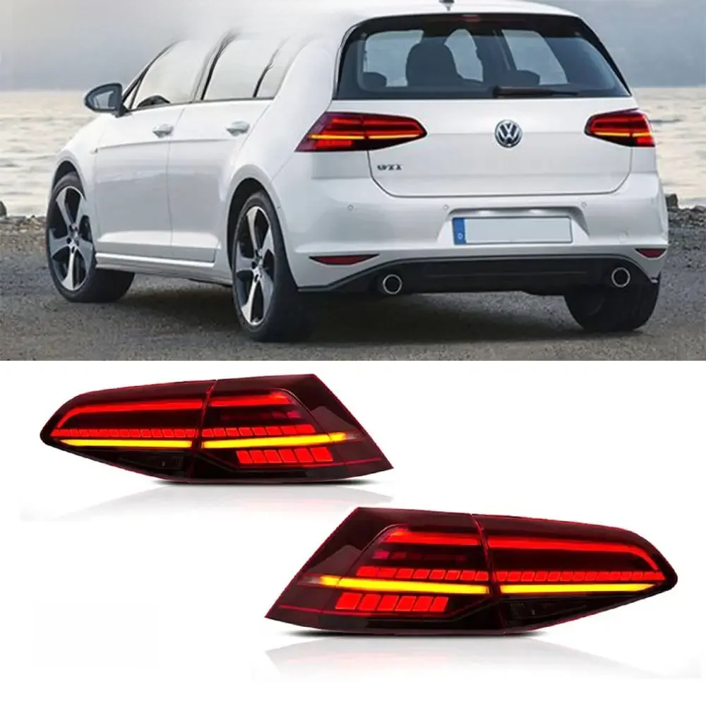 Zestaw tylnych świateł LED do Volkswagen Golf 7.5 mk7.5 VW Golf 7 mk7 2013-2016 - światło stop z kierunkowskazem — zdjęcie 2