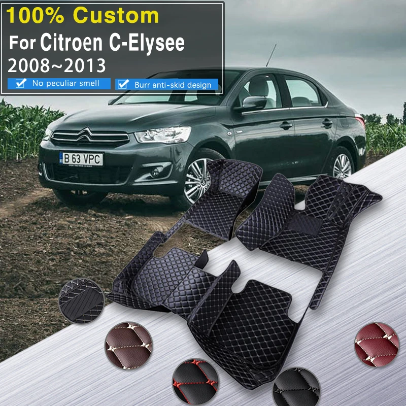 

Car Floor Mats For Citroen Elysee C-Elysee 2008~2013 Auto Anti-dirt Mat Full Set Durable Rug Interior Parts Car Accessories 2010