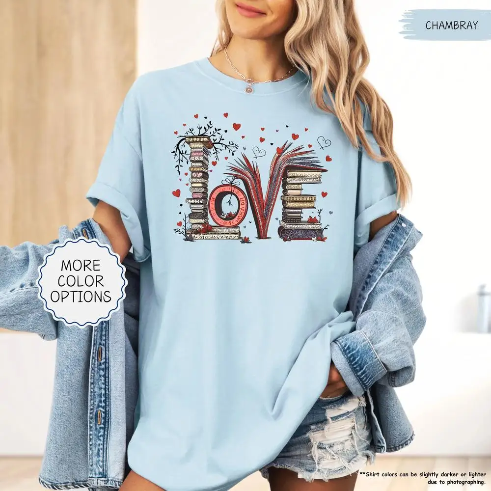 

Book Love Shirt, Aesthetic Books Shirt, Cute Graphic Bookish Gift, Bookworm Shirt, Book Lover Tee, Book Club Shirt,Books Tee