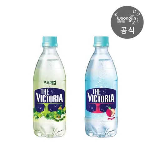 [Woongjin Foods] The Victoria Carbonated Beverage Green Plum 500mL x 20 + The Victoria Carbonated Beverage 500mL x 20 (Choose 1)