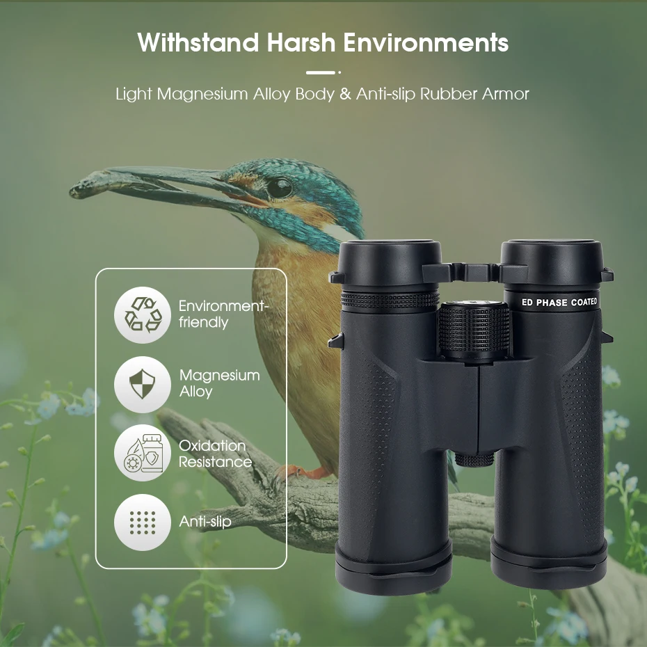 SVBONY SV202 8X32/8x42/10x42/10X50 ED long range Binoculars,IPX7 Waterproof BAK4 for Bird Watching,Stargazing,camping,travel