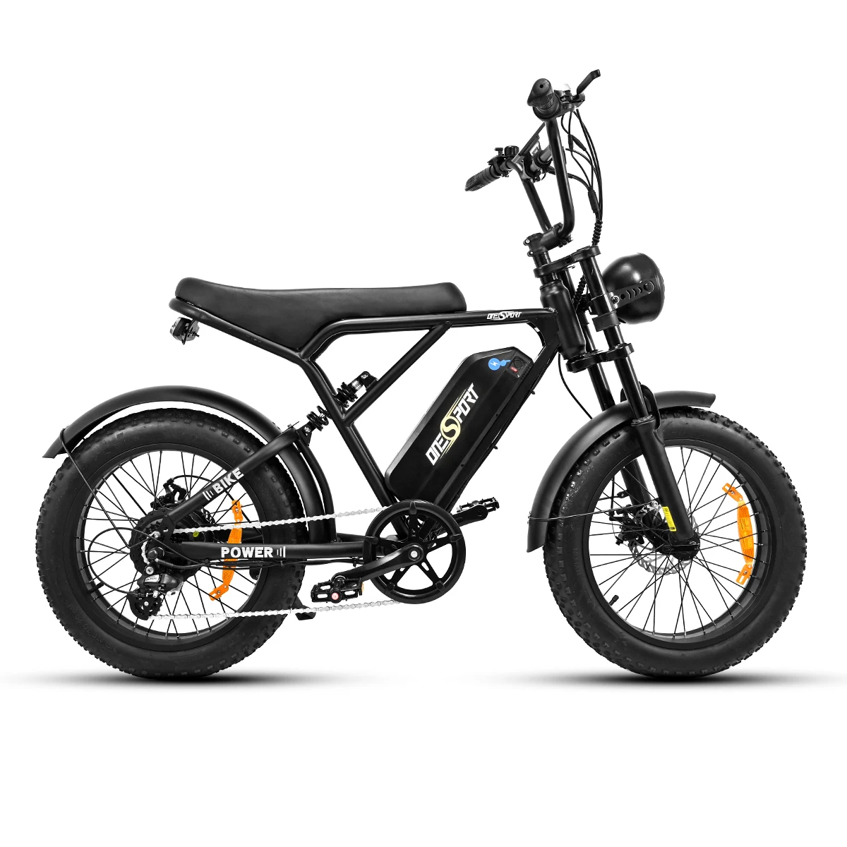 Onesport Electric Bike 500W Motor 48V17AH Battery All Terrain Retro Motorcycle 70km Range 20*4.0 Fat Tire Adult Electric Bicycle