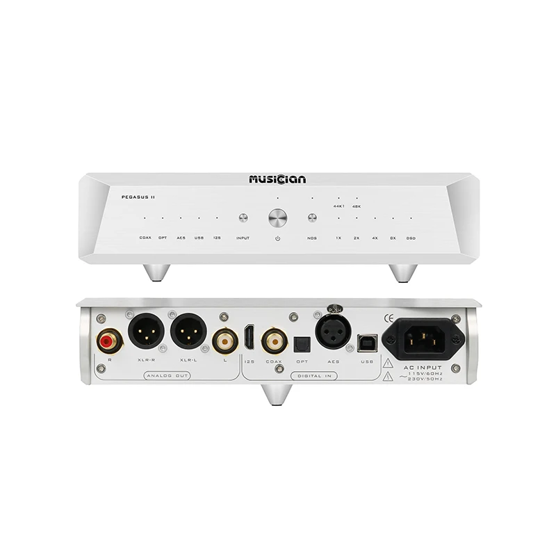 Musician Pegasus II R2R HiFi DAC 24BITS R2R + 6BITS DSD Architecture Decoder Versatile Digital Inputs Options