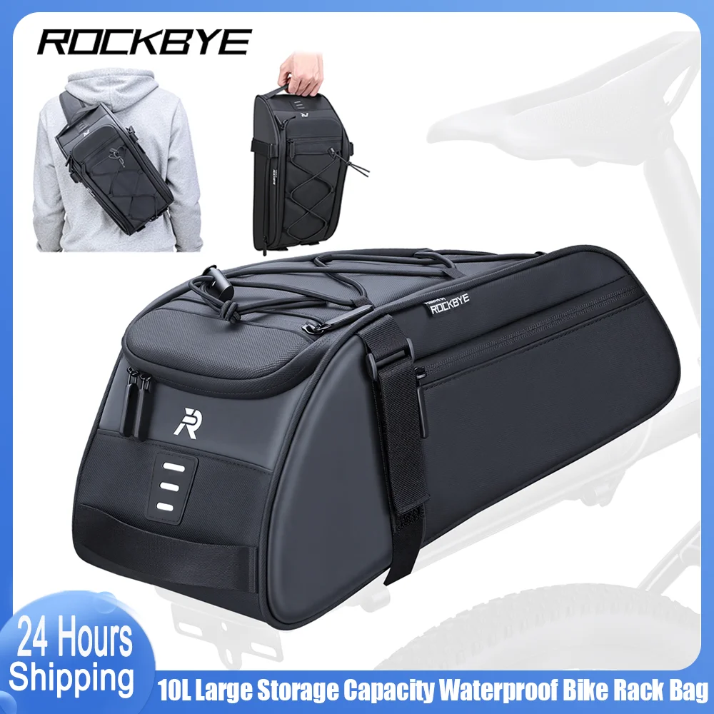 10L Große Fahrrad-Gepäckträgertasche PU-Material Wasserdichte Fahrrad-Rücksitztasche Handtasche Schultertasche Mehrzweck-MTB-Rennrad-Fahrradtasche