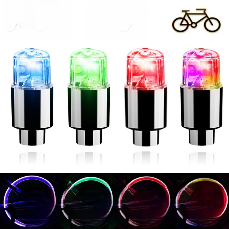 1/4 pièces bouchon de lumières de roue de voiture Auto lumière LED roue pneu pneu Valve d'air tige bouchons couverture pour voiture moto Auto lumières accessoires