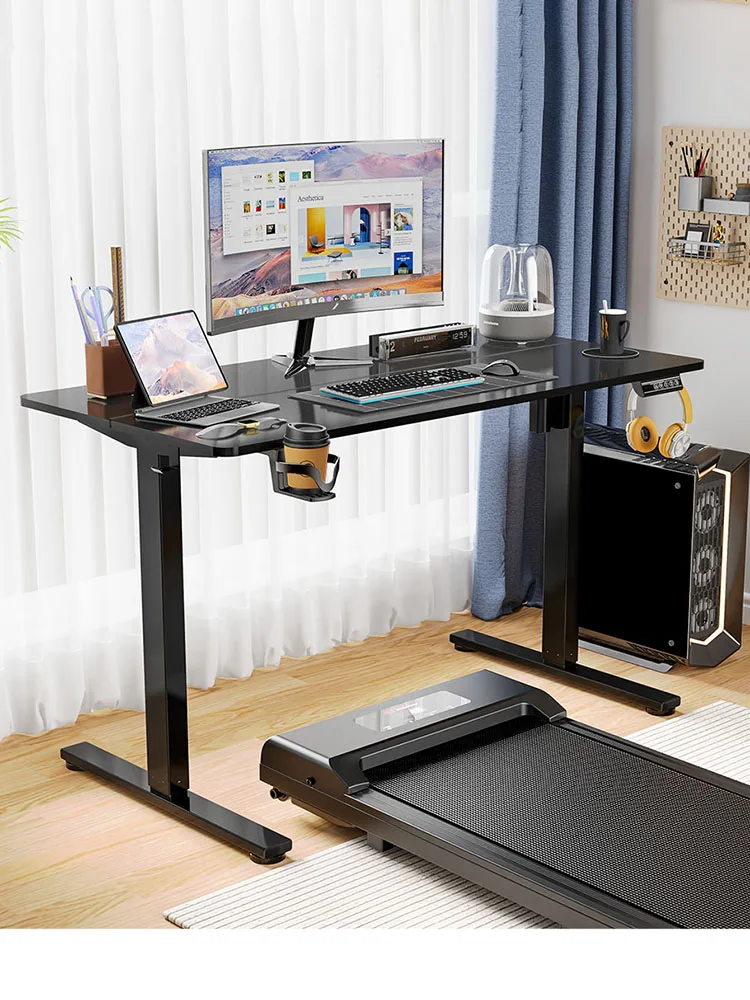 GartistGO Elektrischer Schreibtisch, höhenverstellbar, leiser Motor mit 3 Speichereinstellungen, Anti-Kollisions-System, stabiler Holz- und Metallrahmen für das Home Office