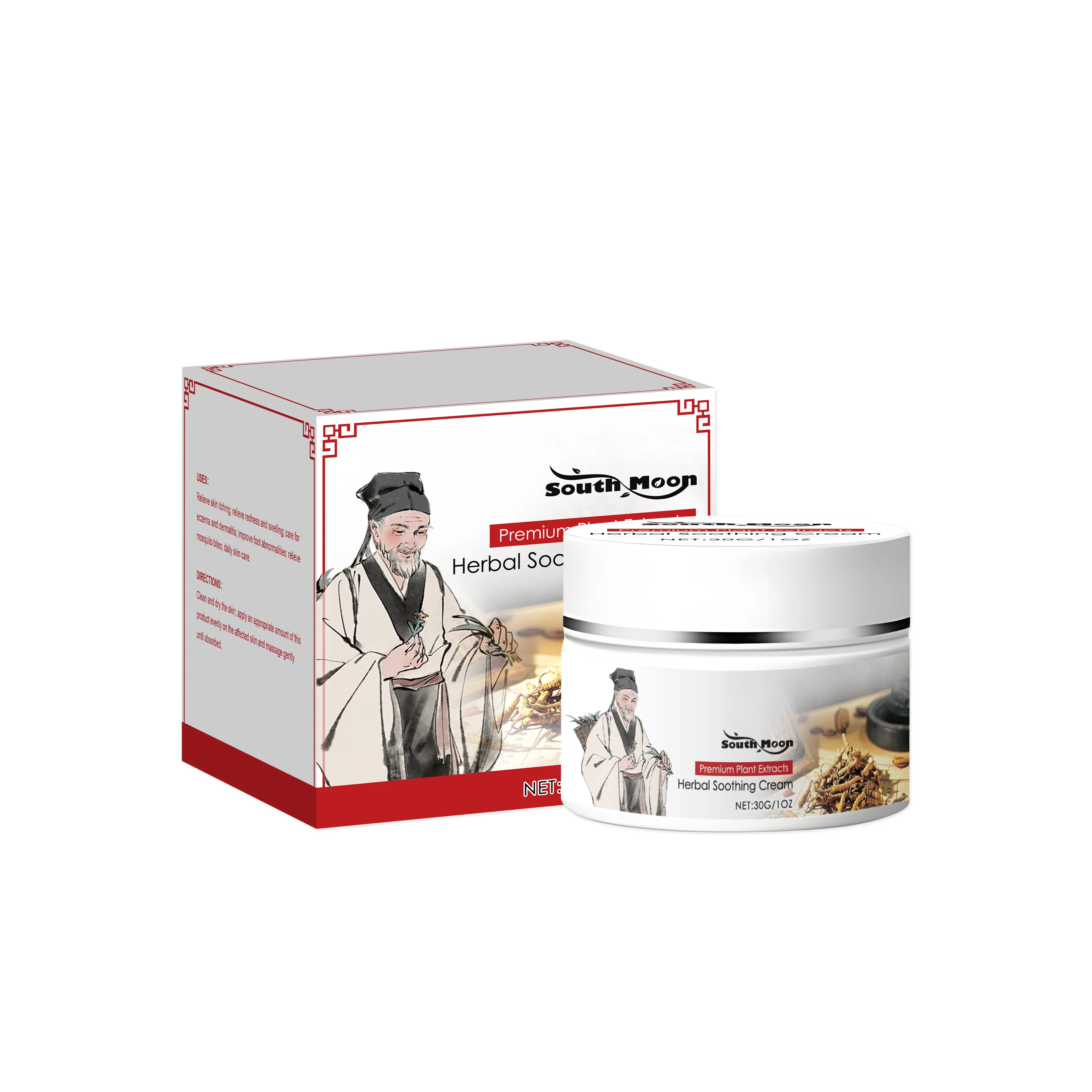 Crema per la cura delle erbe Lenisce il rossore del prurito Allevia l'inconforto della pelle Allevia l'irritazione Idratare Idratare Soluzione per il trattamento della pelle