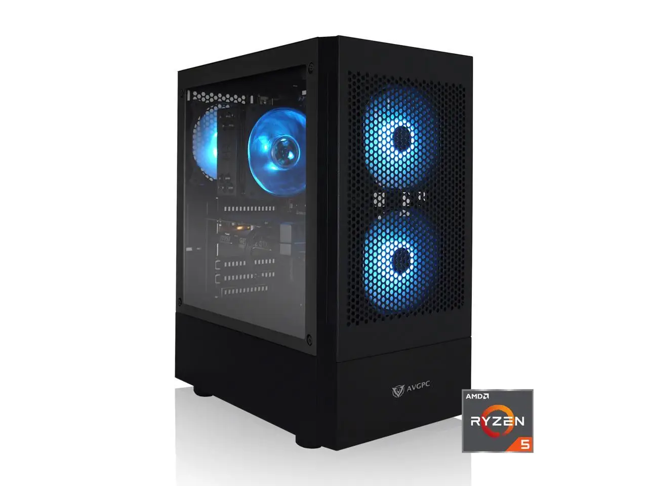

AVGPC Max Gaming PC, AMD Ryzen 5 5600G 6-Core 4.4 GHz Max Boost, AMD Radeon Graphics, 16GB 3200MHz DDR4, 1TB M.2 NVMe SSD, Hyper 212 RGB Cooler, Windows 11, Wi-Fi/AC