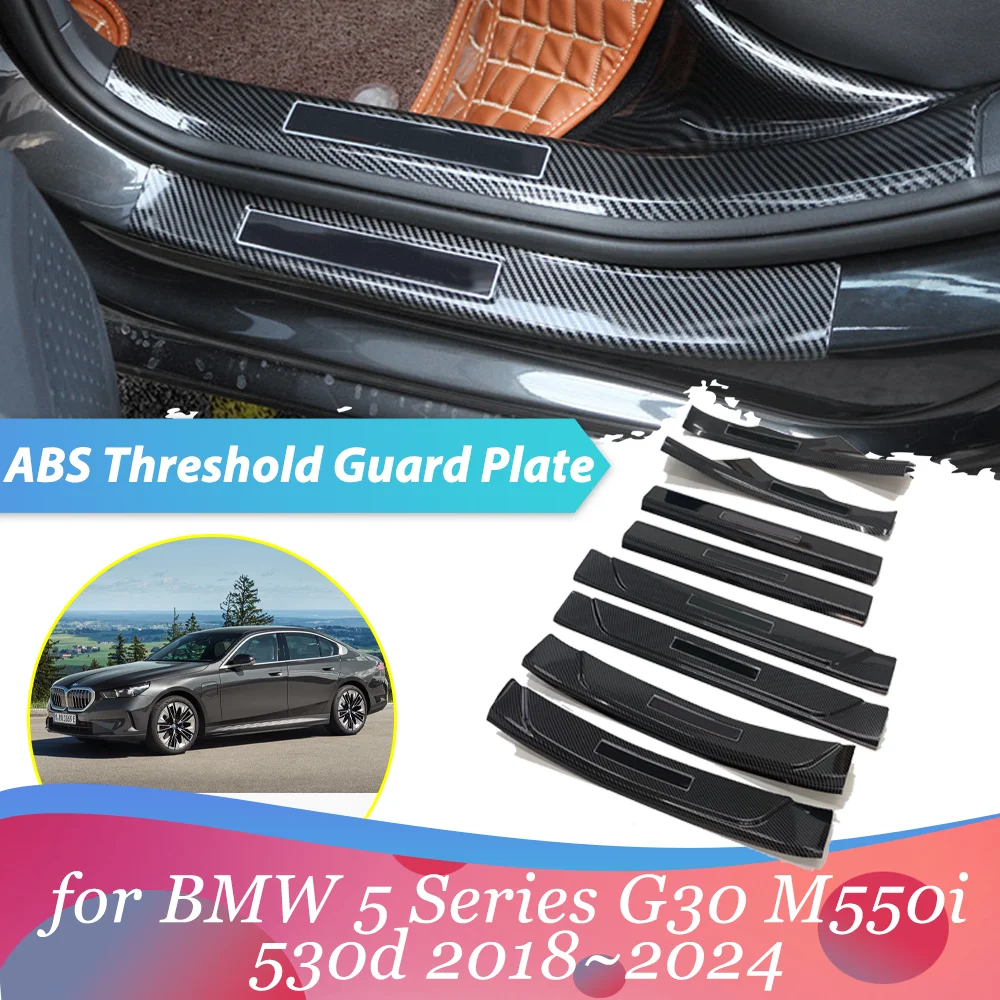 

Автомобильная приветственная педаль для BMW 5 серии G30 M550i 530d 2018 ~ 2024 2019 2020 2021 2022 2023 Накладка на порог порога защитная накладка отделочные полосы стикер аксессуары