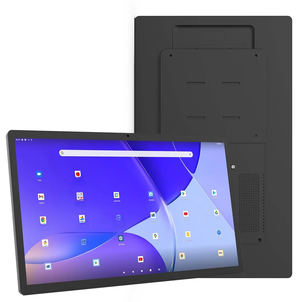21.5" Android industrial tablet pc wall mounted with PoE++, Ultra slim bezel, wall bracket,4GB RAM, 32GB ROM, HDMI in, Type-C