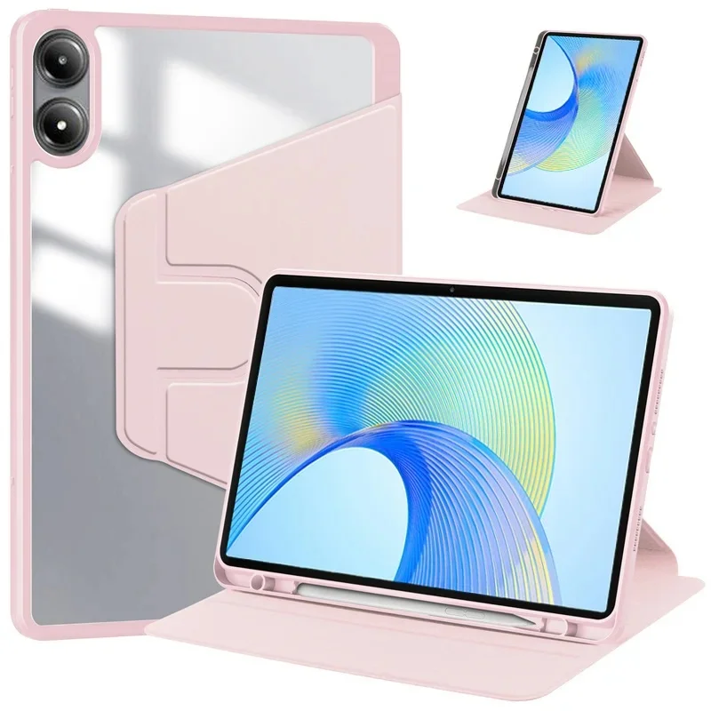 Etui na tablet Huawei Honor Pad X9 z uchwytem na ołówek 360 Obrotowy akrylowy przezroczysty pokrowiec na książkę Honor Pad X9 11,5 cala — zdjęcie 2