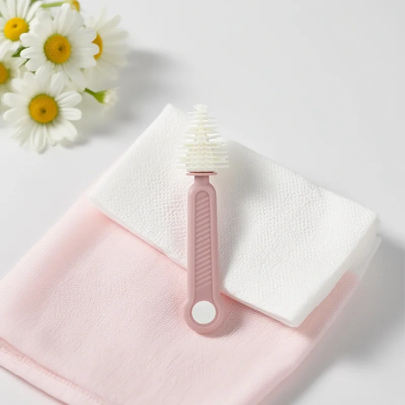 Conjunto de escova de garrafa de silicone multiuso-livre BPA, dobrável, para mamadeiras, copos, canudos, adequado para viagens, máquina de lavar louça Sa