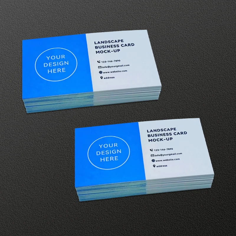 100pc/200pc/500pc/1000pc/lot Paper business card 300gsm paper cards with logo printing  90x53mm