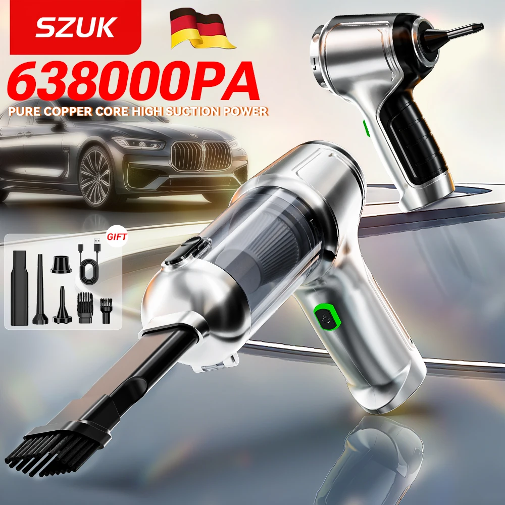 SZUK New Mini Car Vacuum Cleaner Powerful Cordless Wireless Cleaner Cleaning Machine HandHeld Portable Vacuum Cleaner for Car