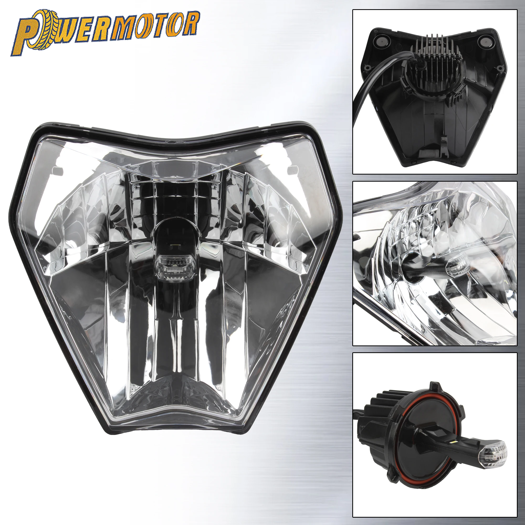 

2024 Motocross LED Headlight Wick For KTM EXC XC SX XCW EXCF SXW SXF 125-500 Enduro DirtBike Off RoadRacing Headlamp Replacement