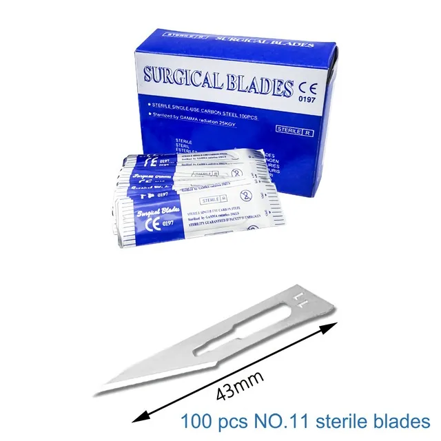 Hochscharfe sterile chirurgische Klinge aus Kohlenstoffstahl – für zahnärztliche Ästhetik, Gravuren, Tierdissektion, Modellbau und Brotöffnung – Detail 15