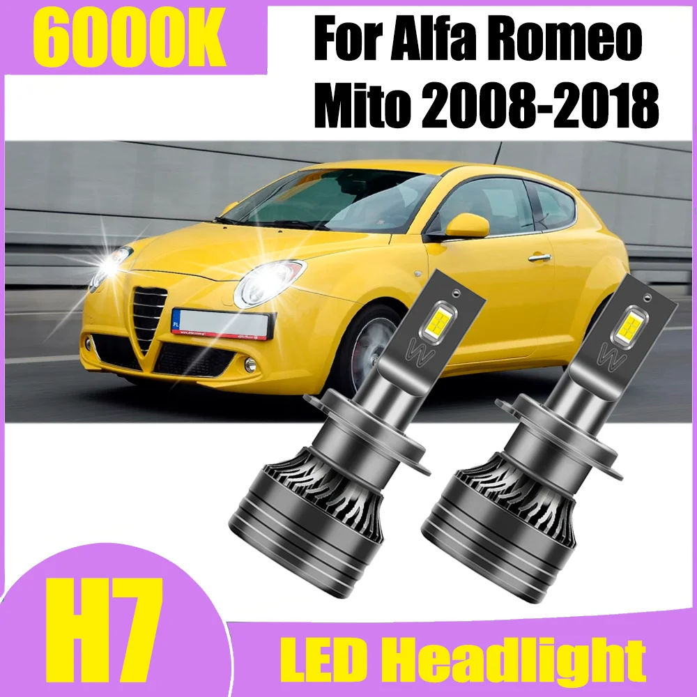 2X Canbus H7 LED Headlight 150W 30000LM 6000K White For Alfa Romeo Mito 2008 2009 2010 2011 2012 2013 2014 2015 2016 2017 2018