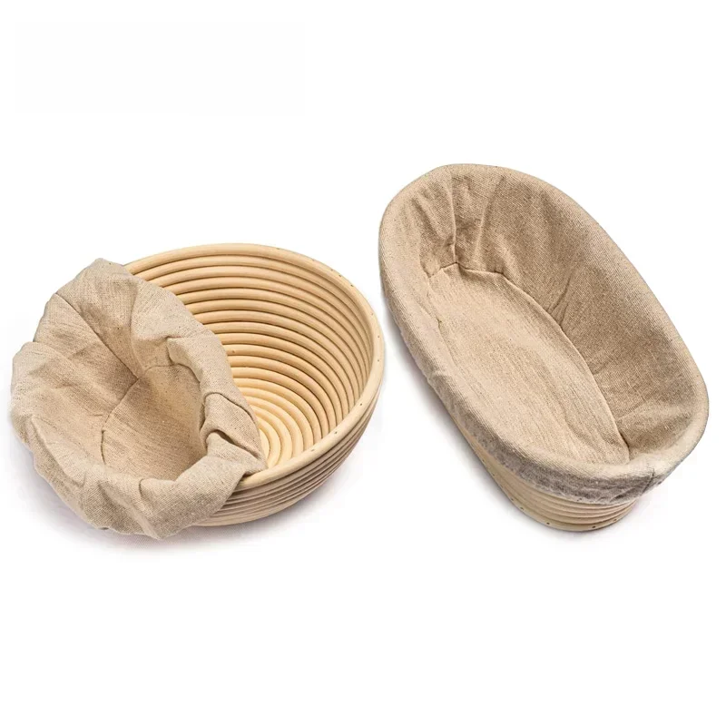 Cesta De Prova De Pão De Vime Oval Rattan, Fermentação De Massa, Cesta De Banneton De Sourdough