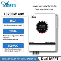 10.2KW Hybrid Inverter Off Grid Inverter 48v on Grid Solar Inverter Pure Sine Wave Bulit In 160A MPPT Solar Controller