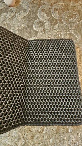 Customer review photo for Double-Layer Cat Litter Mat