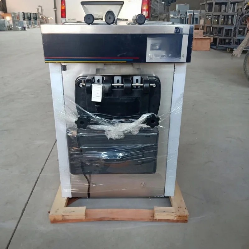 Portable automatic soft ice cream machine Commercial ice cream machine Three flavors desktop ice cream machine