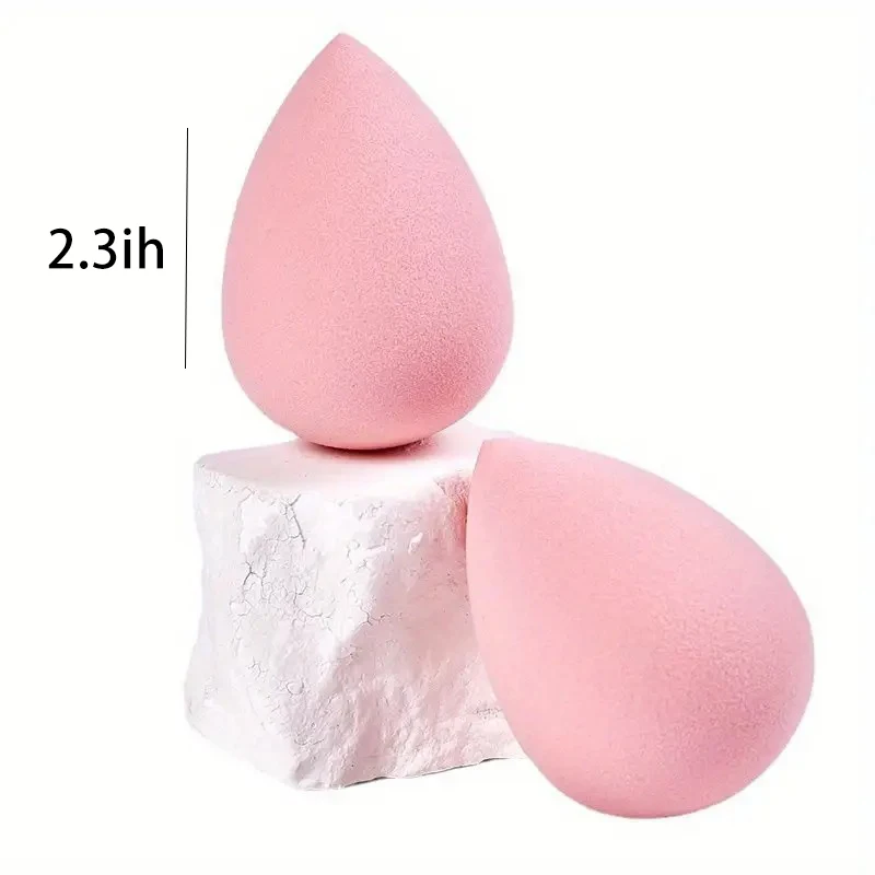 Spugna di bellezza idrofilo senza lattice (forma a goccia d'acqua), design a doppio uso, sana e delicata sulla pelle, ideale per il trucco quotidiano e la tocca