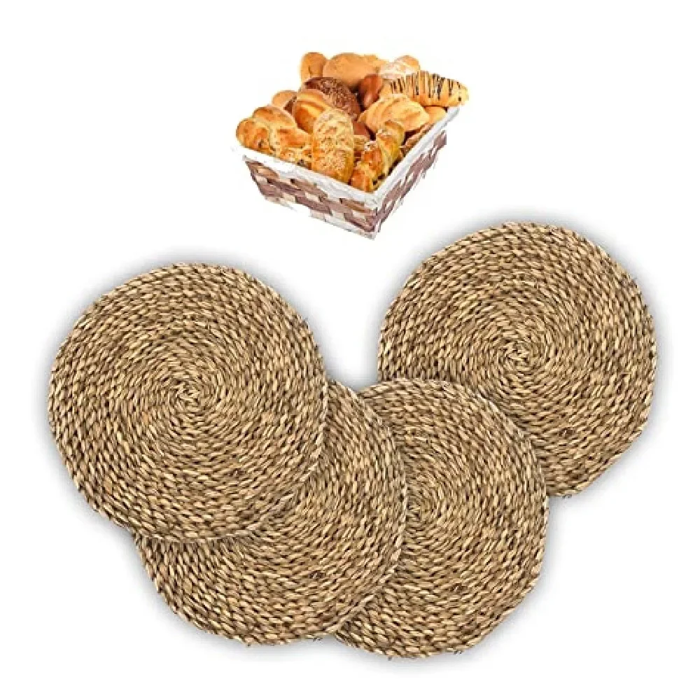 Salvamantel round wicker, 20, 25, 30 cm, toalhas de mesa única, 4 unds casa e jardim utensílios de