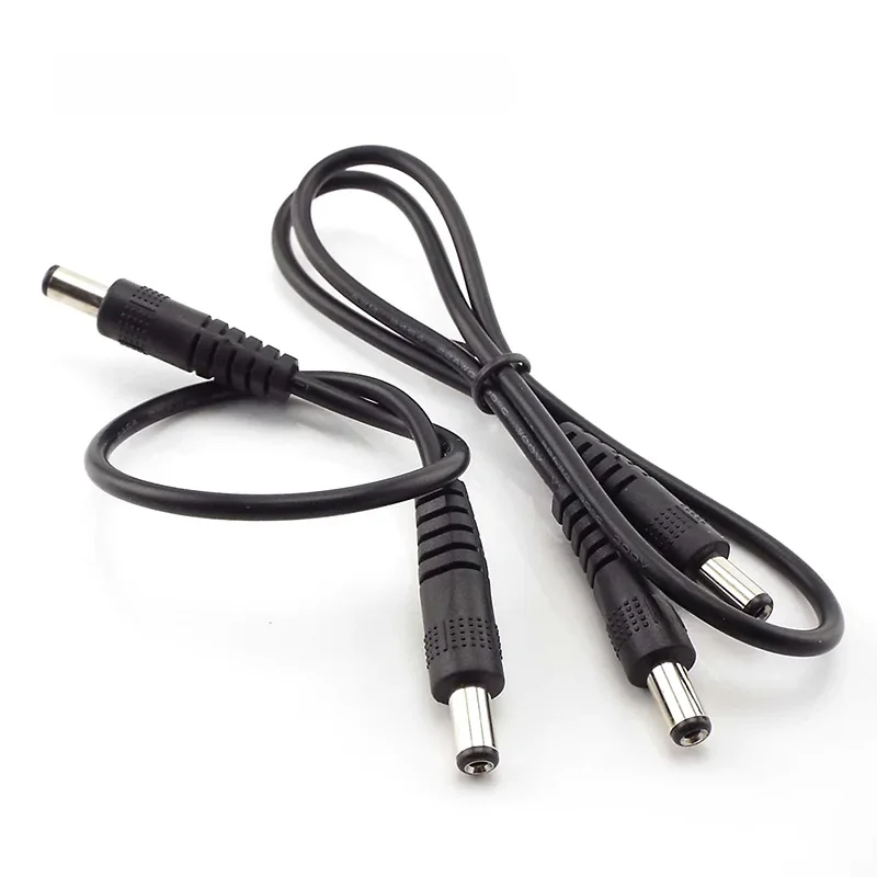 12V 3A DC męski do męskiego zasilacza DIY kabel 5.5 x 2.1mm męski adapter CCTV złącze przedłużacze zasilania 0.5M/1M/2M — zdjęcie 2