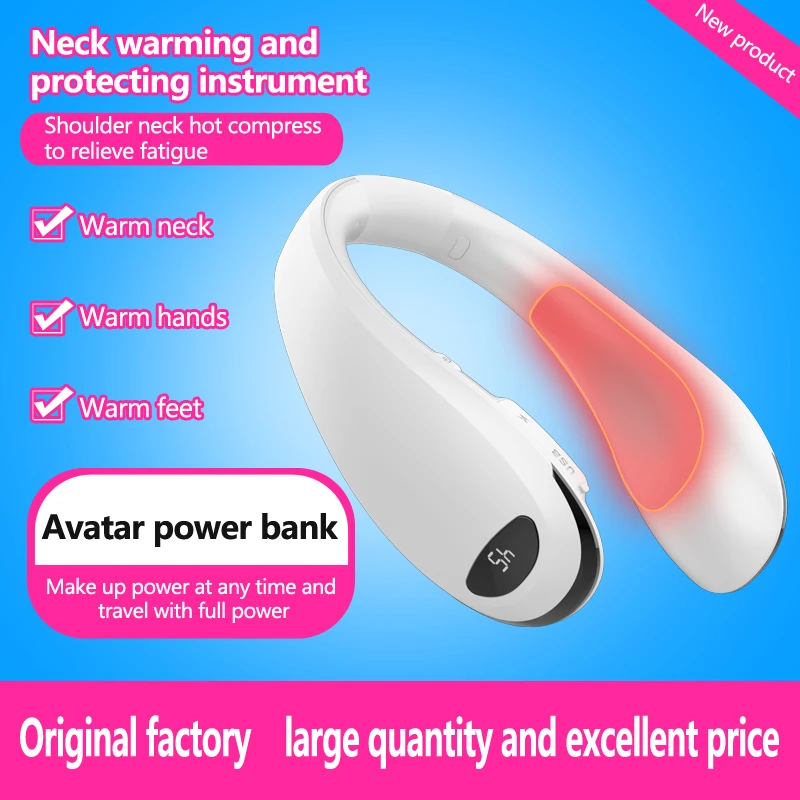 

8000mAh Portable Neck Warmer Adjustment Temperature USB Rechargable Electric Heating Blanket Therapy Great for Women Men