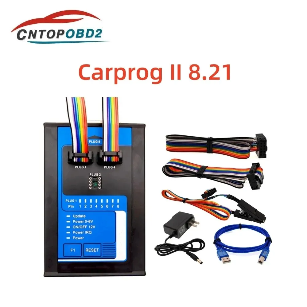 

Full Chip Carprog II Programmer Adapter Car Prog 2 Airbag SRS Reset Crash Data Immo Off Engine Instruments Read Save ECU Tools