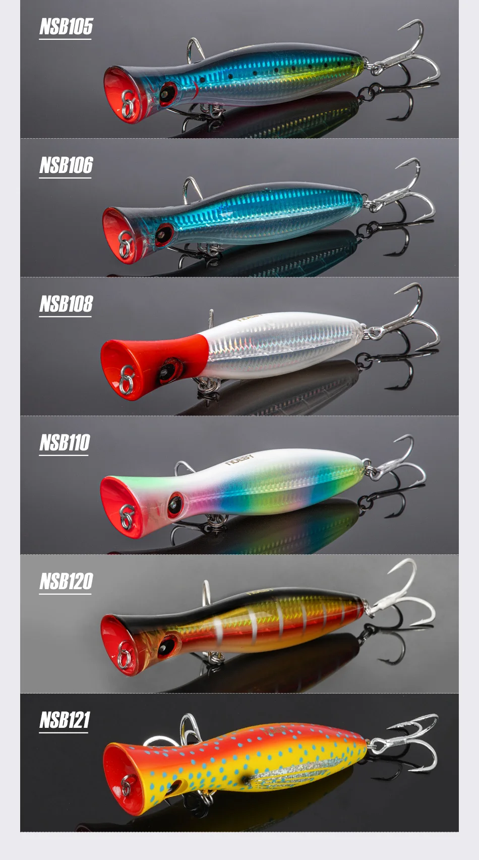 NOEBY Blooper Popper Köder 120mm 43g 160mm 78g 200mm 150g Oberflächenköder Salzwasser-Hardbait GT Angeln – Detail 12