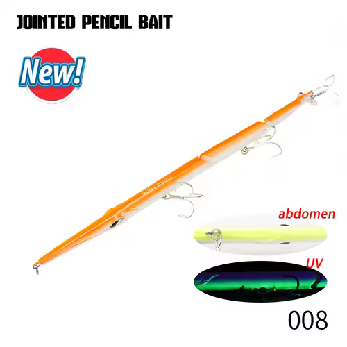 Hunthouse Jointed Pencil Bait 3 Section Fishing Lure 180mm/22g 255mm/30.6g Needle Sinking Swimbait For Bluefish Seabass Tackle - Image 9
