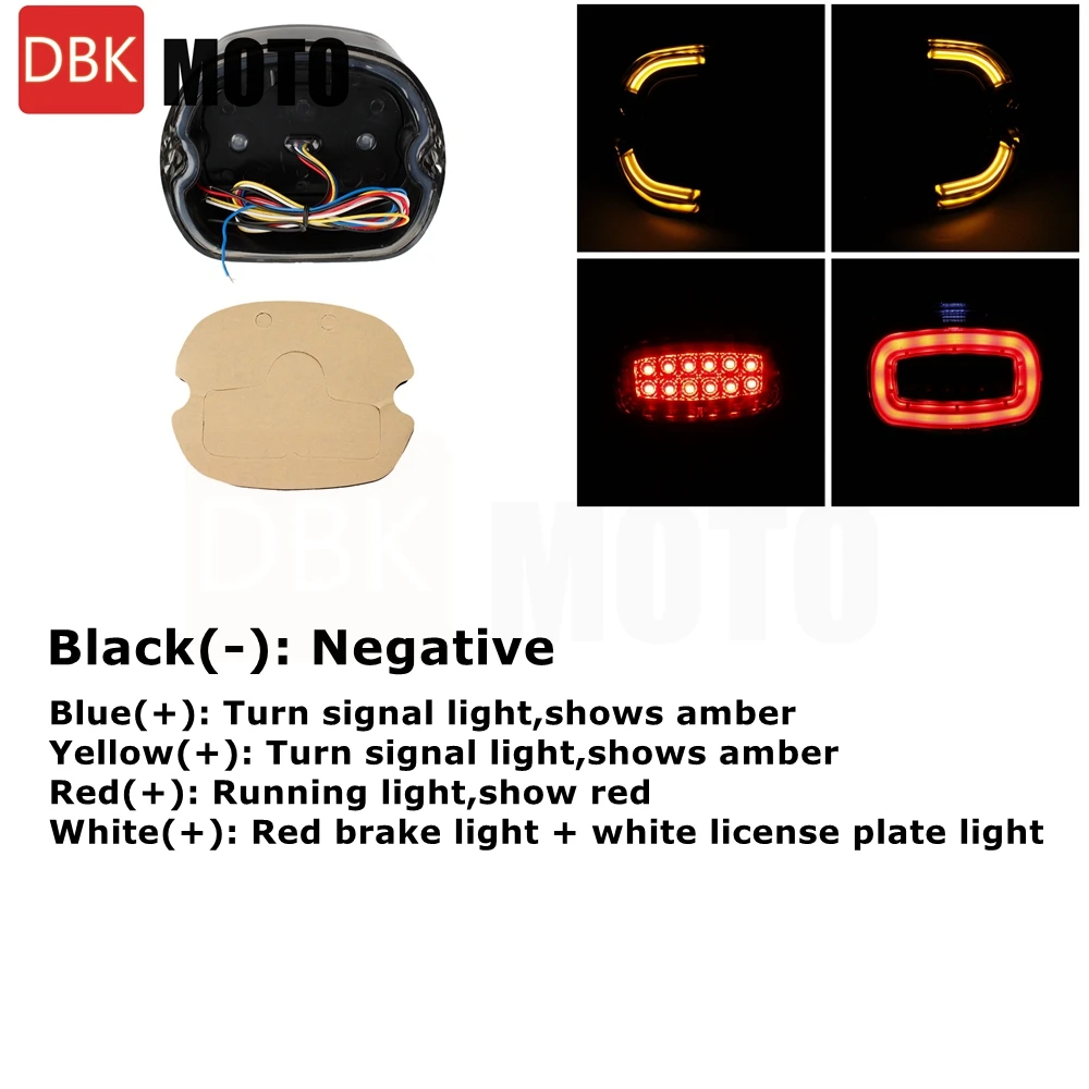 Tail Light Brake LED Integrated Turn Signals For Harley Fatboy Sportster Dyna Road King Glides Fatboy Xl 883 1200 Rear Taillight