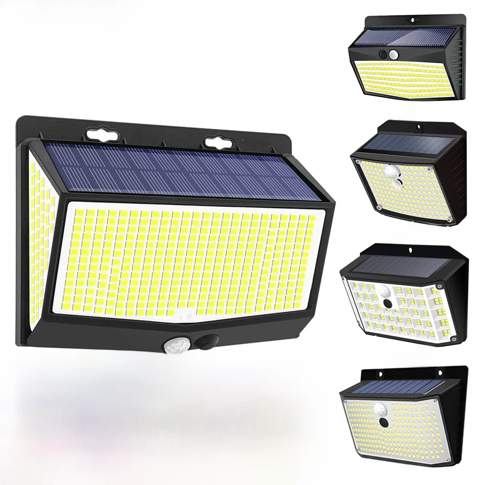 Zewnętrzna lampa słoneczna 468/208/138 LED Zewnętrzna lampa słoneczna LED Solarne światła bezpieczeństwa Ogród Wodoodporny 3 tryby Kinkiet Ogrodzenie Podwórko — zdjęcie 2