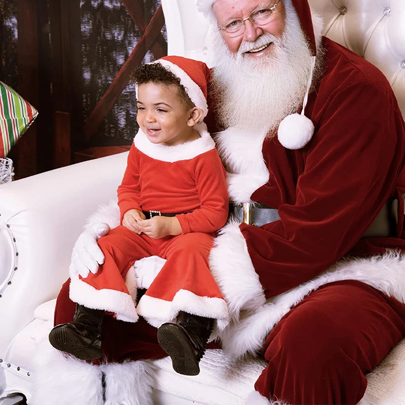 Costume d'elfe rouge pour tout-petits, habillage de paupières de Noël, père Noël, nouvel an, enfants, garçons, bébés filles, vert, ensemble de 4 pièces, 2022