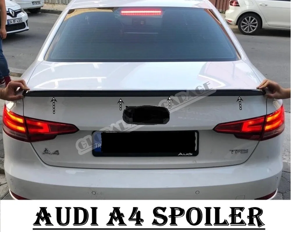 Pour Audi A4 B8 berline Spoiler 2007-2015 Auto accessoire universel Spoilers voiture antenne voiture style Diffüser rabats séparateur
